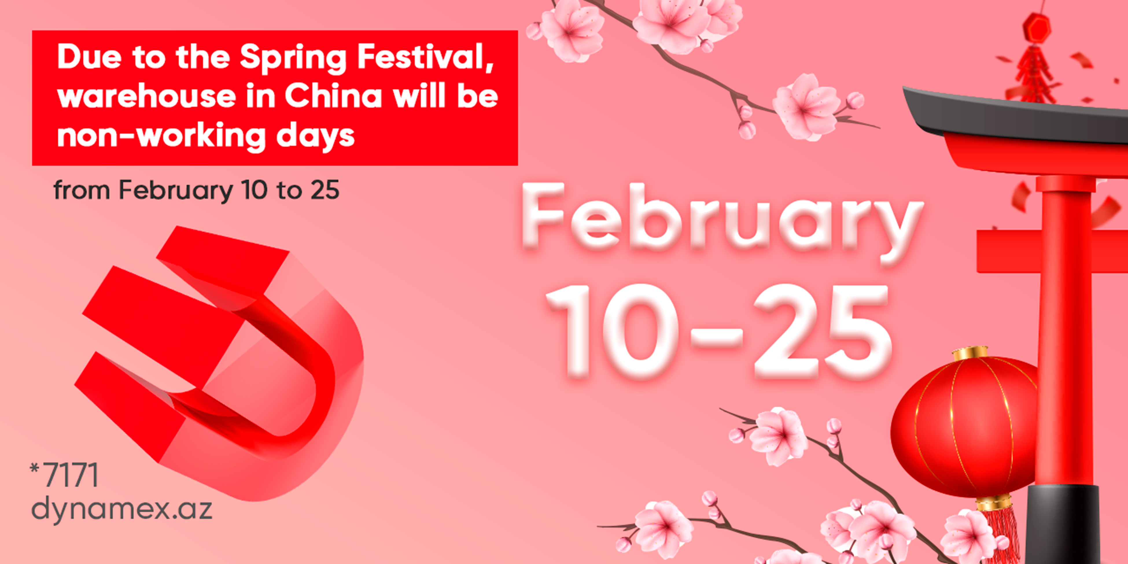 China Warehouse Schedule Update for the Spring Festival
